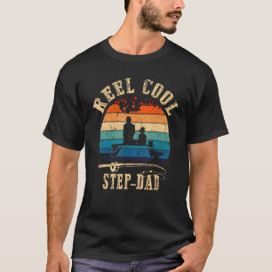 Mannen Reel Cool Stiefvader Visser Vaderdag Vis T-shirt
