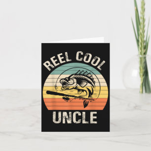 Mannen Reel Cool Uncle Vist Grappig Cadeau Voor Ma Kaart