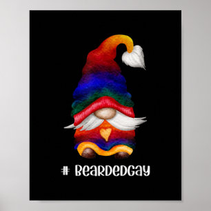 Mannen regenboogkopgenoom met baardgekaard beenGay Poster