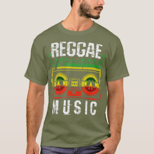 Mannen reggae Music Peace One Love Rasta African T-shirt