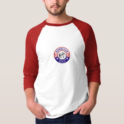 Mannen Republikeins theaterfestival Baseball Shirt (Voorkant)