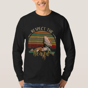Mannen respecteren de draak van de baard t-shirt