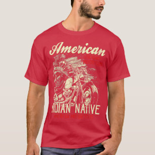 Mannen Retro -Amerikaanse Motorfiets Indiaan voor T-shirt