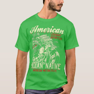 Mannen Retro -Amerikaanse Motorfiets Indiaan voor T-shirt