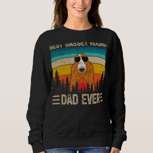 Mannen Retro Best Basset Hond Pap ooit Vet Trui