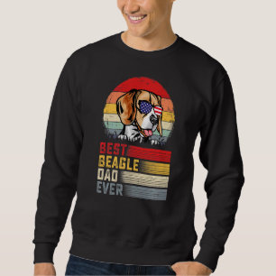 Mannen Retro Best Beagle Pap Oog Vaderdag Trui