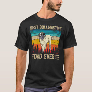 Mannen Retro Best Bullmastiff Pap Ever Fath T-shirt