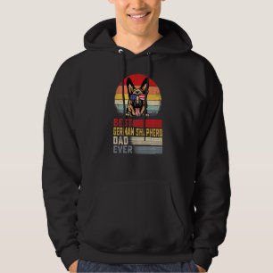 Mannen Retro Best German Shepherd Dad Over Vader's Hoodie