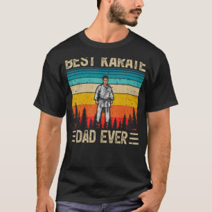 Mannen Retro Best Karate Dad Over Vader's T-shirt
