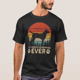 Mannen Retro  Best Labrador Retriever Pap Eve T-shirt