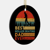 Mannen Retro Best Roller Skaap ooit Keramisch Ornament (Rechts)