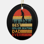Mannen Retro Best Roller Skaap ooit Keramisch Ornament (Links)