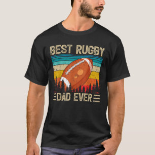 Mannen   Retro Best Rugby Papa ooit Fathe T-shirt