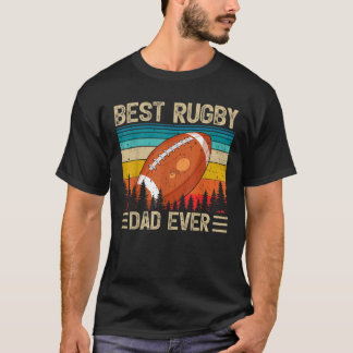 Mannen Retro Best Rugby Papa ooit Fathe T-shirt