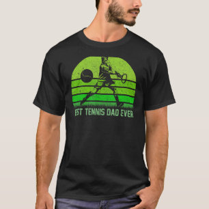 Mannen  Retro Best Tennis Dad over Funny Fath T-shirt