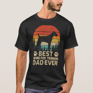 Mannen Retro  Best Wire Fox Terrier Vader ooit T-shirt