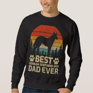 Mannen Retro Beste Duitse Shepherd Pap Oog F Trui