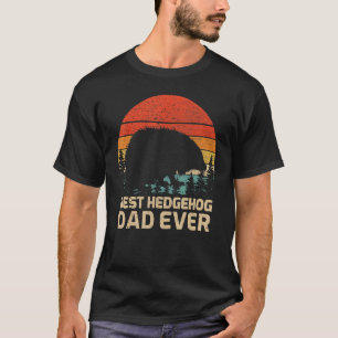 Mannen Retro Beste egel Vader ooit T-shirt