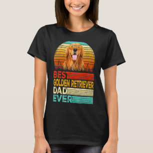 Mannen Retro Beste Golden Retriever Pap ooit T-shirt