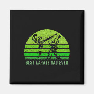 Mannen Retro Beste Karate Papa Ooit Grappige Dadf Magneet