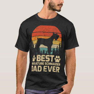 Mannen Retro Beste Miniatuur Schnauzer Pap Ev T-shirt