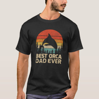 Mannen Retro  Beste Orka Vader Ooit Vaderdag T-shirt