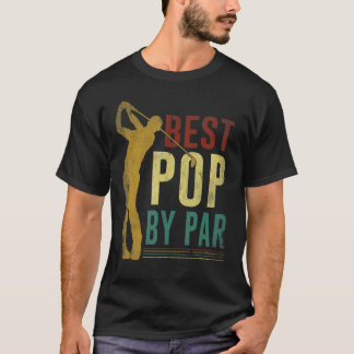 Mannen Retro Beste Pop van Par Golf vaders D T-shirt