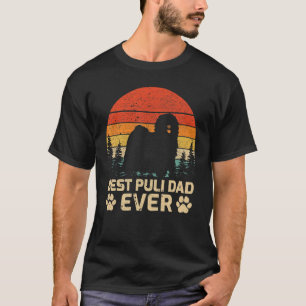 Mannen Retro Beste Puli Pap Oog Vaderdag T-shirt