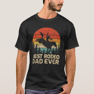 Mannen Retro  Beste Rodeo Vader Ooit Vaderdag T-shirt