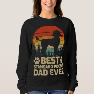 Mannen Retro  Beste Standaard Poodle Papa ooit Trui