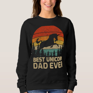 Mannen Retro  Beste Unicorn Pap Oog Vader Trui