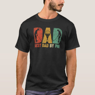 Mannen Retro beste vader van Par Golf T-shirt