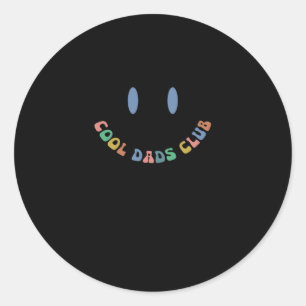 Mannen Retro Cool Dads Club Funny Dad Pocket Fathe Ronde Sticker