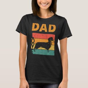 Mannen Retro Dachshund Dad Wiener Dad Doxie Owner T-shirt