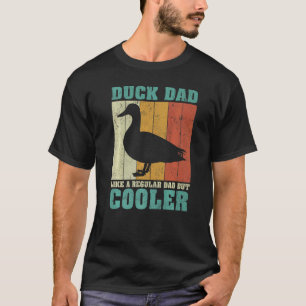 Mannen  retro eend vader als een gewone vader vet t-shirt