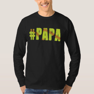 Mannen Retro Fathers Day Mannen Softball Papa Soft T-shirt