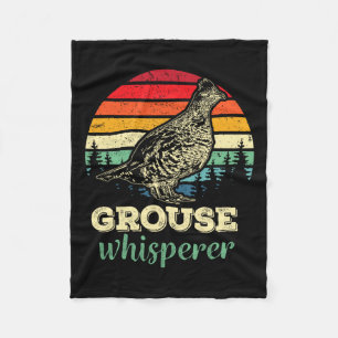 Mannen retro gerimpelde korhoen fluisteraar vogelj fleece deken