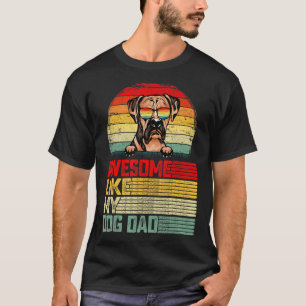 Mannen Retro Geweldige zoals mijn Boxer Dog papa T-shirt