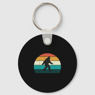 Mannen retro grote voet - koele zonsondergang bigf sleutelhanger