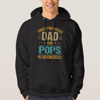 Mannen retro ik heb twee titels vader en Pop en ik Hoodie