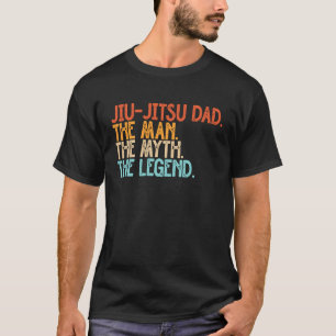 Mannen Retro Jiu Jitsu Dad BJJ Mannen Father Vinta T-shirt