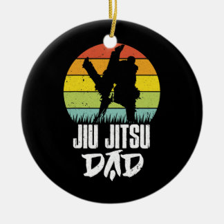 Mannen Retro Jiu Jitsu Dad BJJ Vader MMA Jujitsu Keramisch Ornament