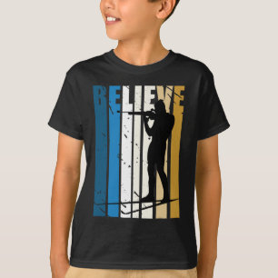 Mannen retro Mannen biatlon doel schieten Pistool  T-shirt
