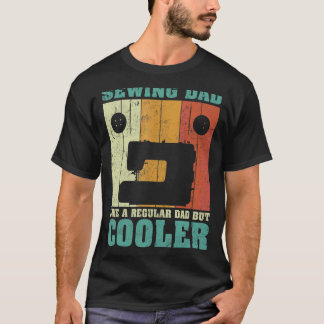 Mannen  retro naaiende vader als een gewone vader  t-shirt