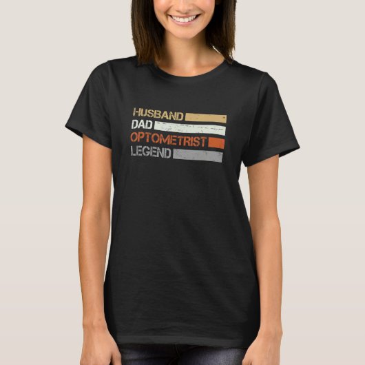 Mannen Retro Optometry Exam Optometrist Afstuderen T-shirt (Voorkant)