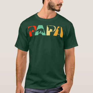 Mannen Retro Papa Beer Pap Funny Beer Papa Fathers T-shirt
