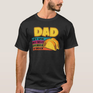 Mannen Retro papa laat ons taco's vertellen hoevee T-shirt