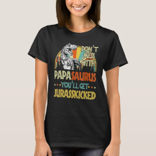 Mannen retro papasaurus dinosaurus rex vader' t-shirt