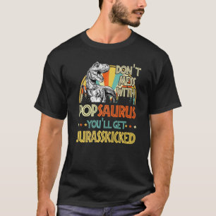 Mannen Retro Popsaurus Dinosaur Rex vader T-shirt
