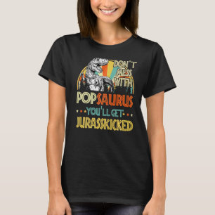 Mannen Retro Popsaurus Dinosaur Rex vader T-shirt